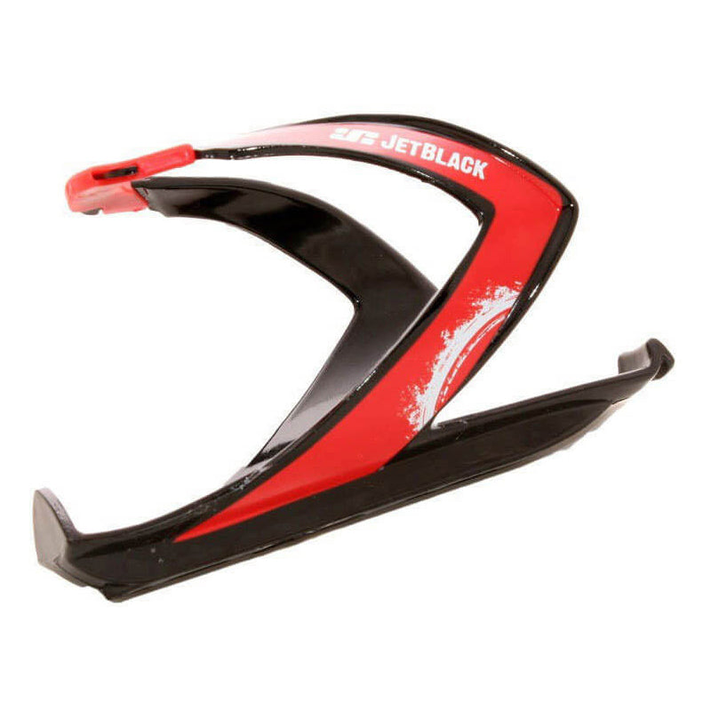 JetBlack Lightweight Bottle Cage - Black - Red