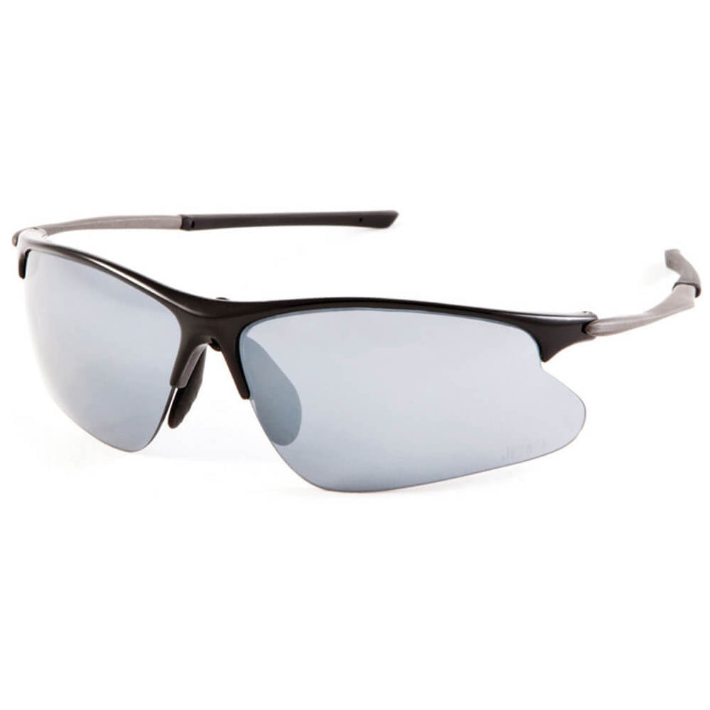 JetBlack Svelto Sunglasses - Black With Black Tips - Smoke Amber And Clear Lens