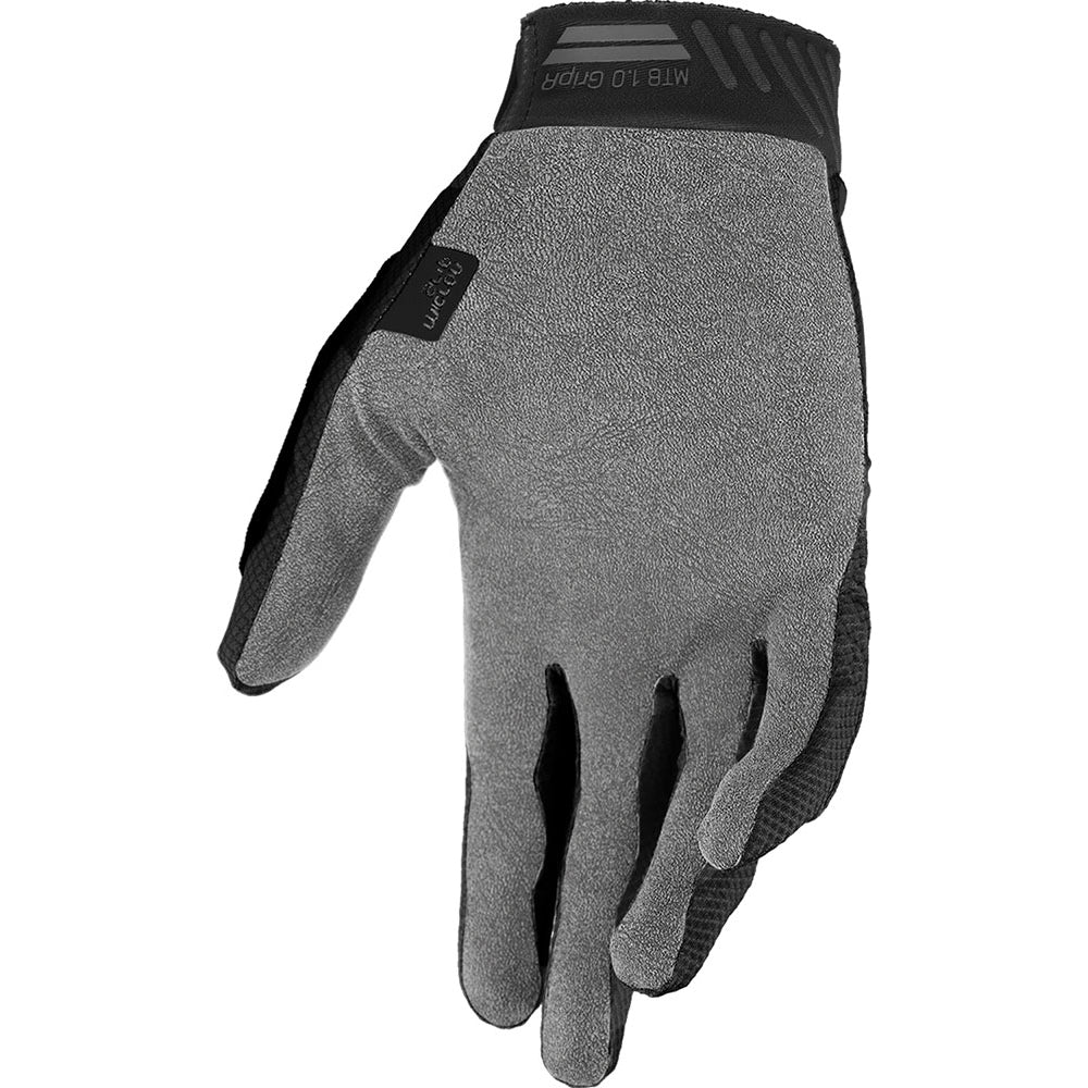 Leatt MTB 1.0 GripR Junior Gloves - Youth M - Black