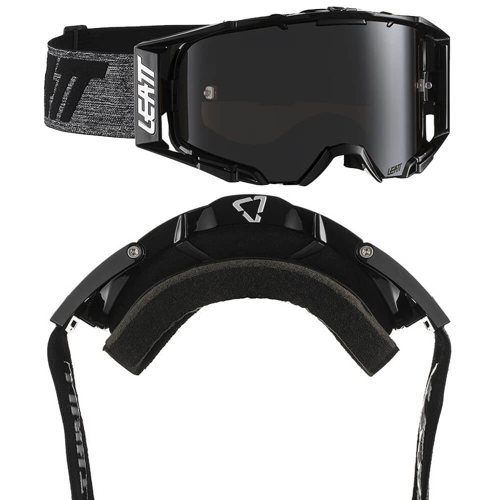 Leatt Velocity GPX 6.5 Goggles - One Size Fits Most - Black - Grey - Iriz Mirror Antifog Platinum Ultracontrast 19 Lens