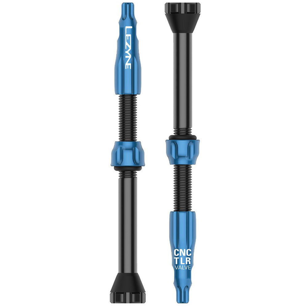 Lezyne CNC TLR Valves - Blue - 60mm