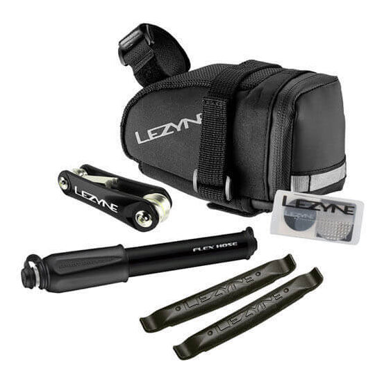 Lezyne Medium Caddy Sport Saddle Bag-Tools-Pump - 0.6L - Black