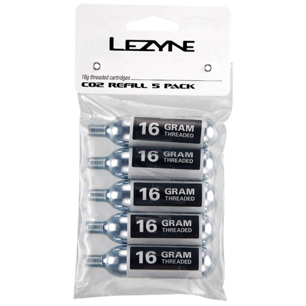 Lezyne Threaded Co2 Cartridges - 5 Pack - 16g