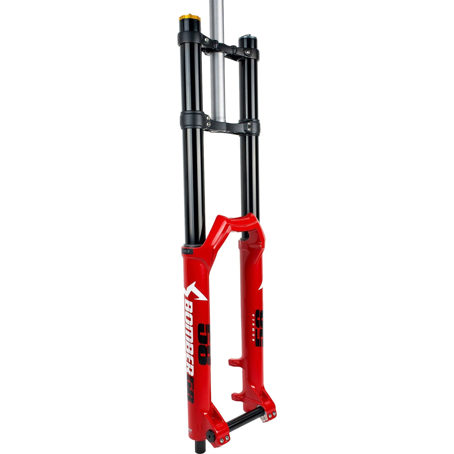 Marzocchi Bomber 58 Fork - Gloss Red - 20x110mm - Bolt Up - 51mm - 203mm - Grip Sweep Adj - 2022 - 1 1-8th Inch - 27.5 Inch