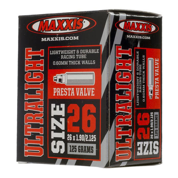 Maxxis Ultralight Tube - 48mm Presta Removable Valve Core - 1.75-2.4 Inch - 27.5 Inch