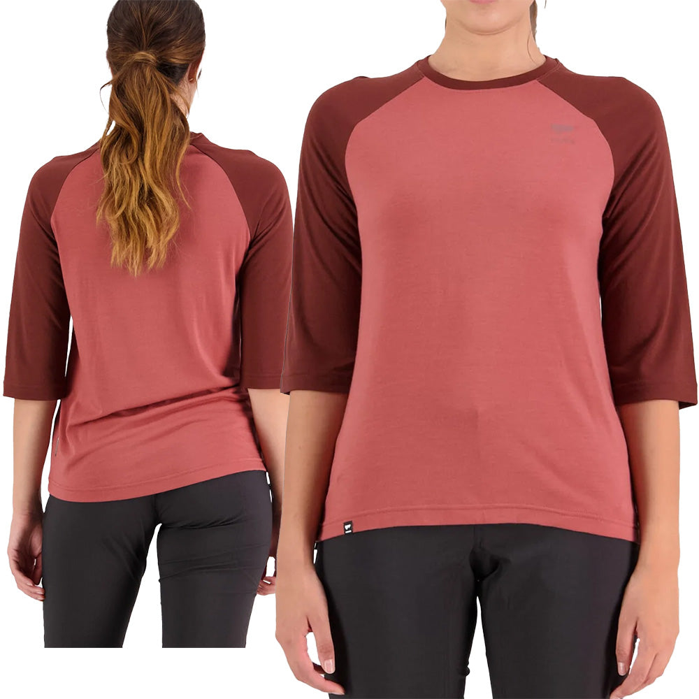 Mons Royale Tarn Merino Shift Raglan 3-4 Sleeve Women's Jersey - Women's M - Slow Bake