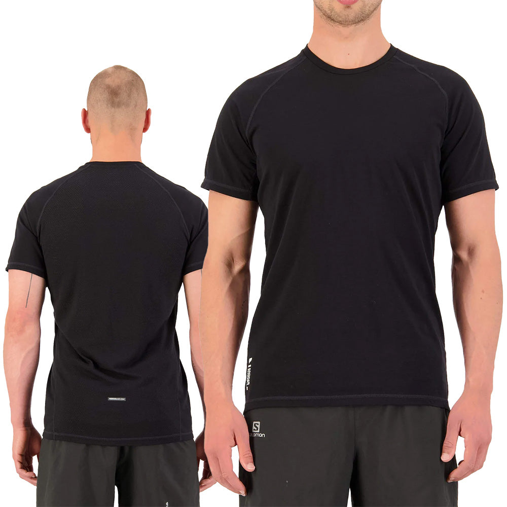 Mons Royale Temple Merino Air-Con Mens T-Shirt - M - Black