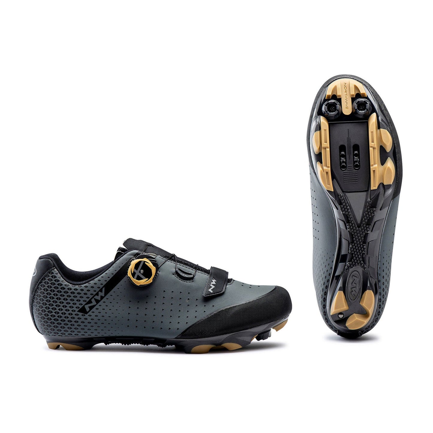 Northwave Origin Plus 2 Shoes - EU 42 - Anthracite - Honey