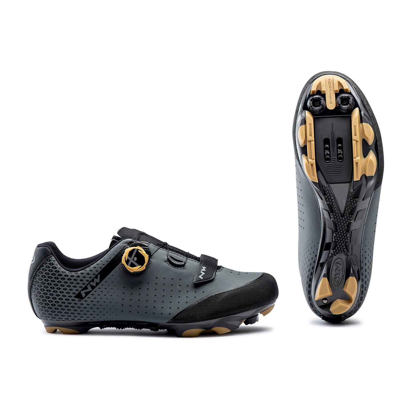 Northwave Origin Plus 2 Shoes - EU 43 - Anthracite - Honey
