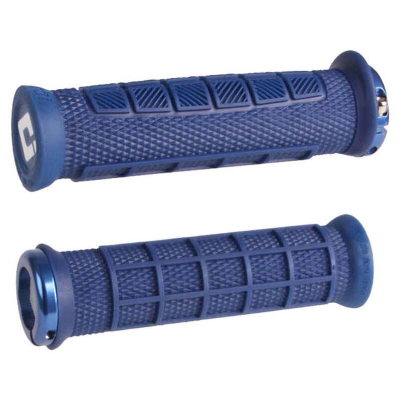 ODI Elite Pro Lock On Grips - Navy With Blue Clamps
