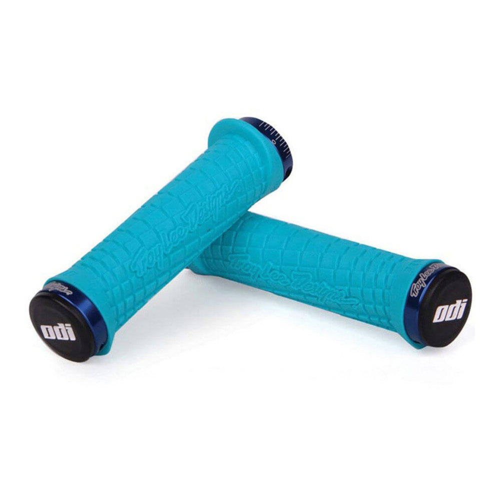 ODI TLD Bonus Pack Lock On Grips - Aqua With Blue Clamps