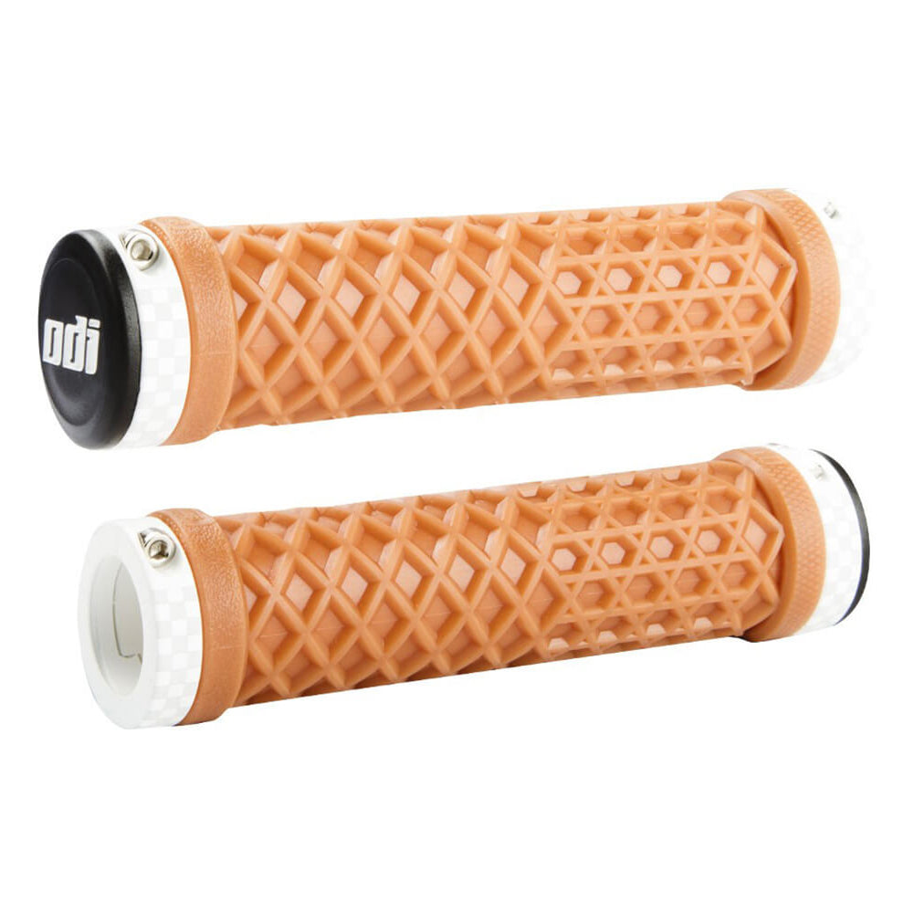 ODI Vans Bonus Pack Lock On Grips - Gum With White Checker Clamps