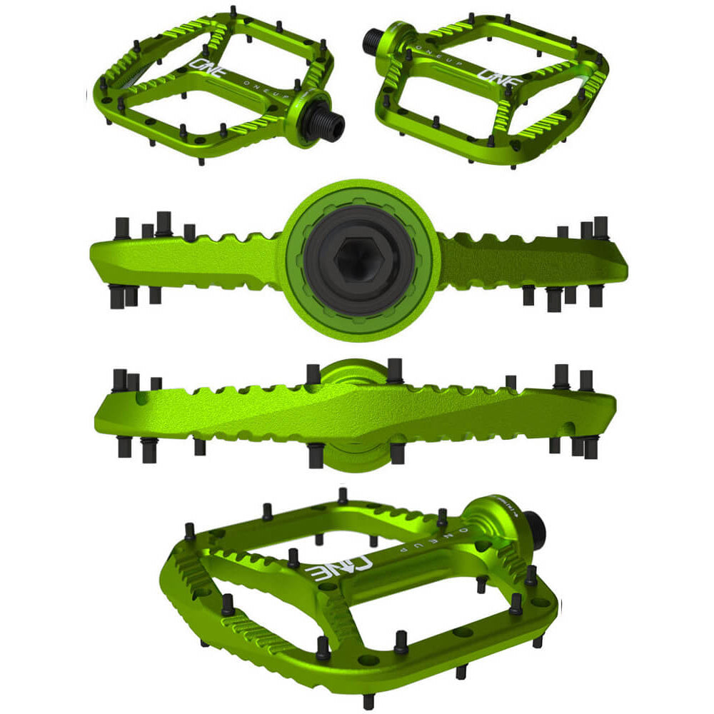 OneUp Components Aluminium Pedals - Green