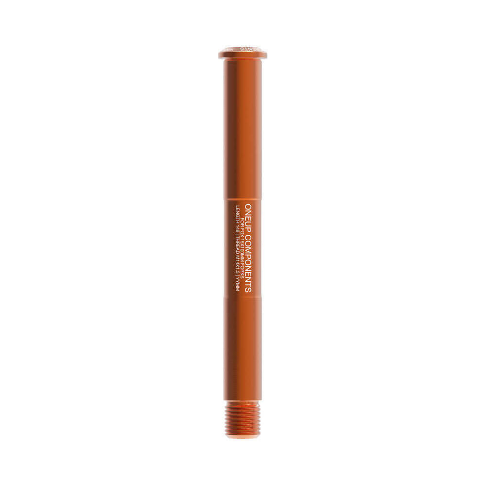 OneUp Components Fork Axle - Orange - Fox - 15x110 Boost