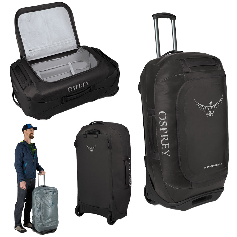 Osprey Transporter 90L Wheeled Duffel Bag - Black