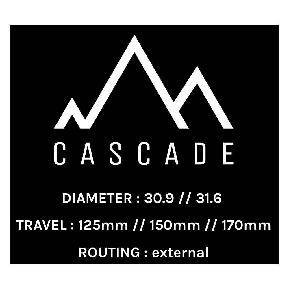 PNW Components Cascade Dropper Post - V3 - No Remote Supplied - External - 31.6mm - 125mm - 406mm