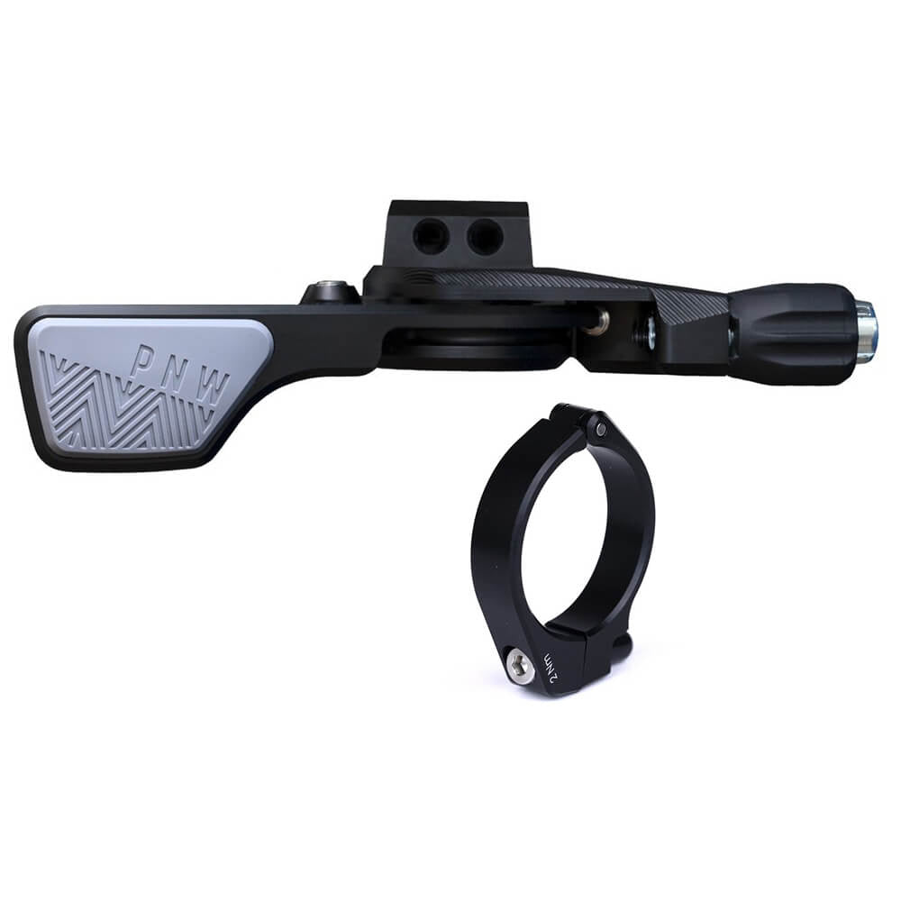 PNW Components Loam Dropper Lever Kit - Black - Grey - 22.2mm Bar Clamp
