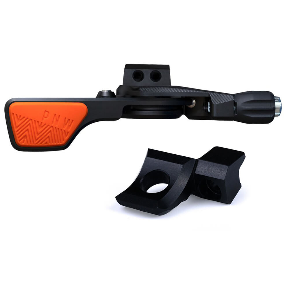 PNW Components Loam Dropper Lever Kit - Black - Orange - SRAM MatchMaker X