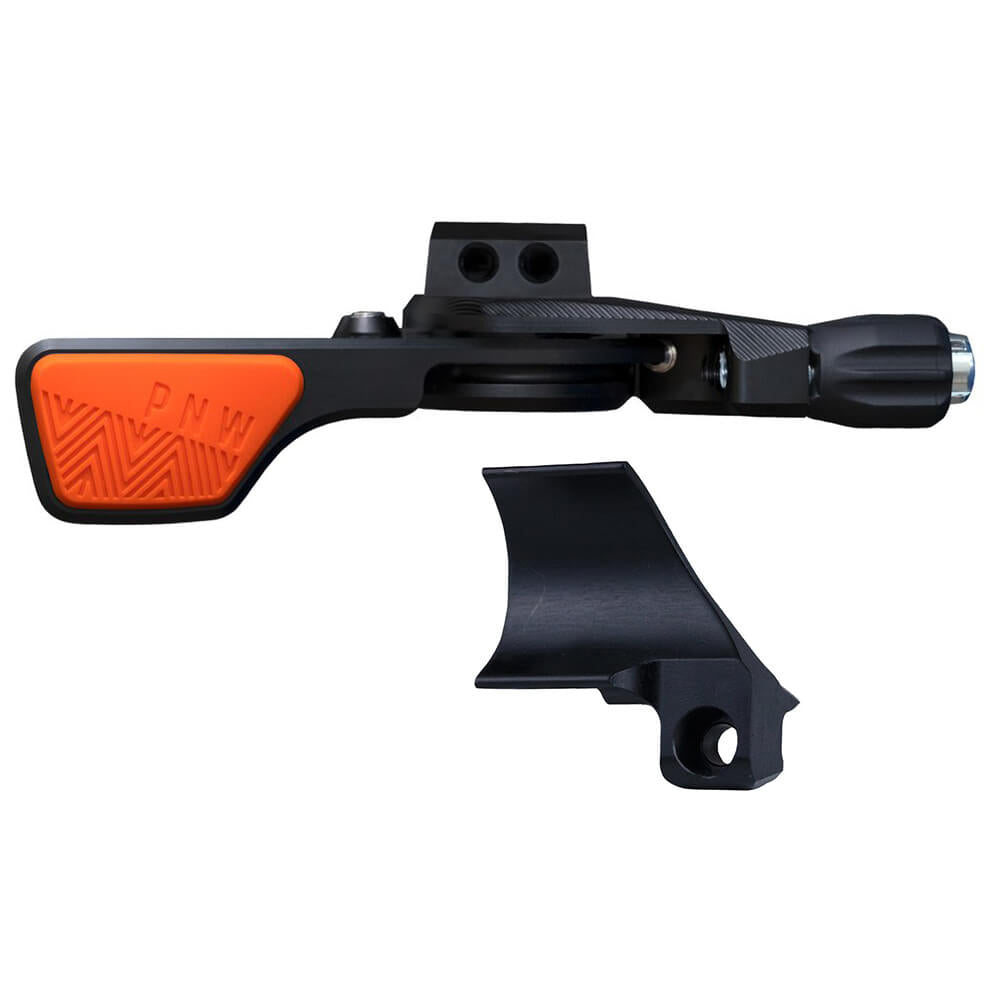 PNW Components Loam Dropper Lever Kit - Black - Orange - Shimano I-Spec II