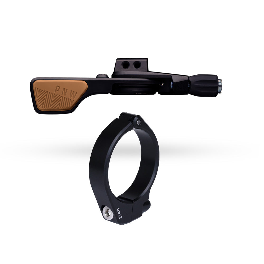 PNW Components Loam Dropper Lever Kit - Black - Peanut Butter - 22.2mm Bar Clamp