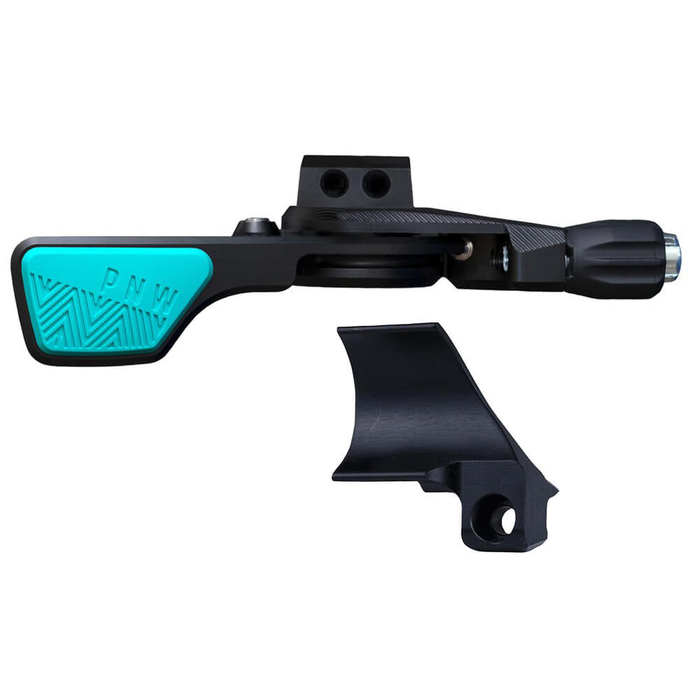 PNW Components Loam Dropper Lever Kit - Black - Teal - Shimano I-Spec II