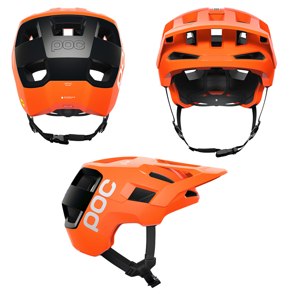 POC Kortal Race MIPS Helmet - L/XL - Fluorescent Orange AVIP - Uranium Black Matte
