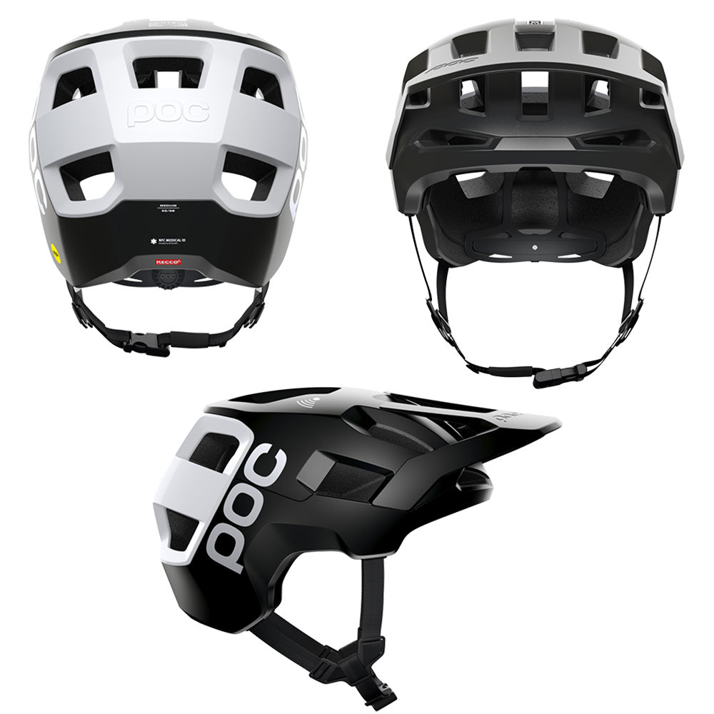 POC Kortal Race MIPS Helmet - M-L - Uranium Matte Black - Hydrogen White