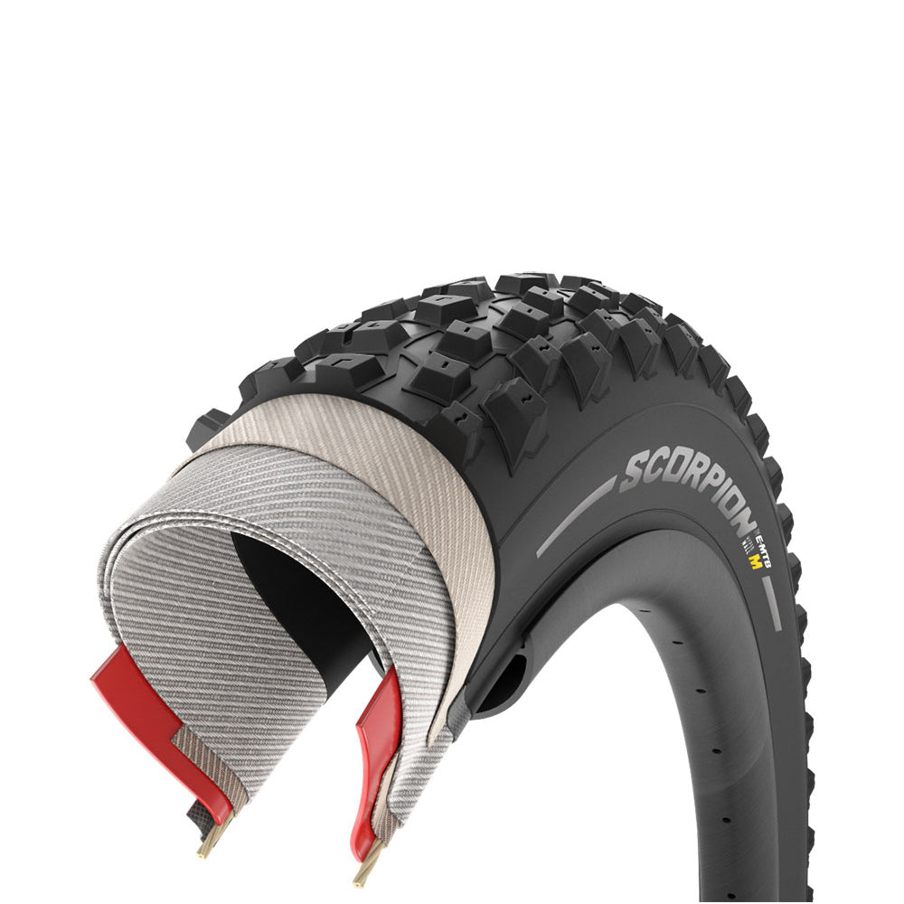 Pirelli Scorpion E-MTB Mixed Terrain Tyre - Black - TR Folding - HyperWall - SmartGrip - 2.6 Inch - 27.5 Inch