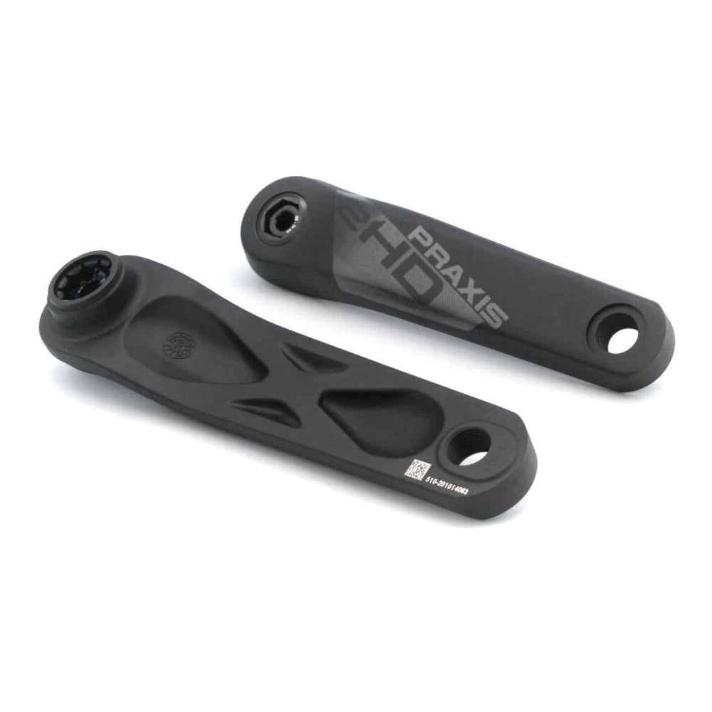 Praxis eCrank HD Alloy Crank Arms - ISIS - No Spider - No Chainring - Black - 165mm