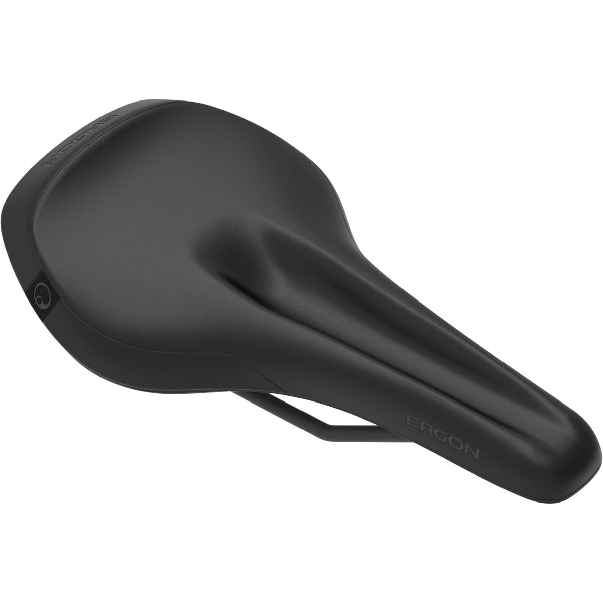Ergon SM E-Mountain Core Prime Women's MTB Saddle - Stealth Black - Cr-Mo Rails - S-M 147mm