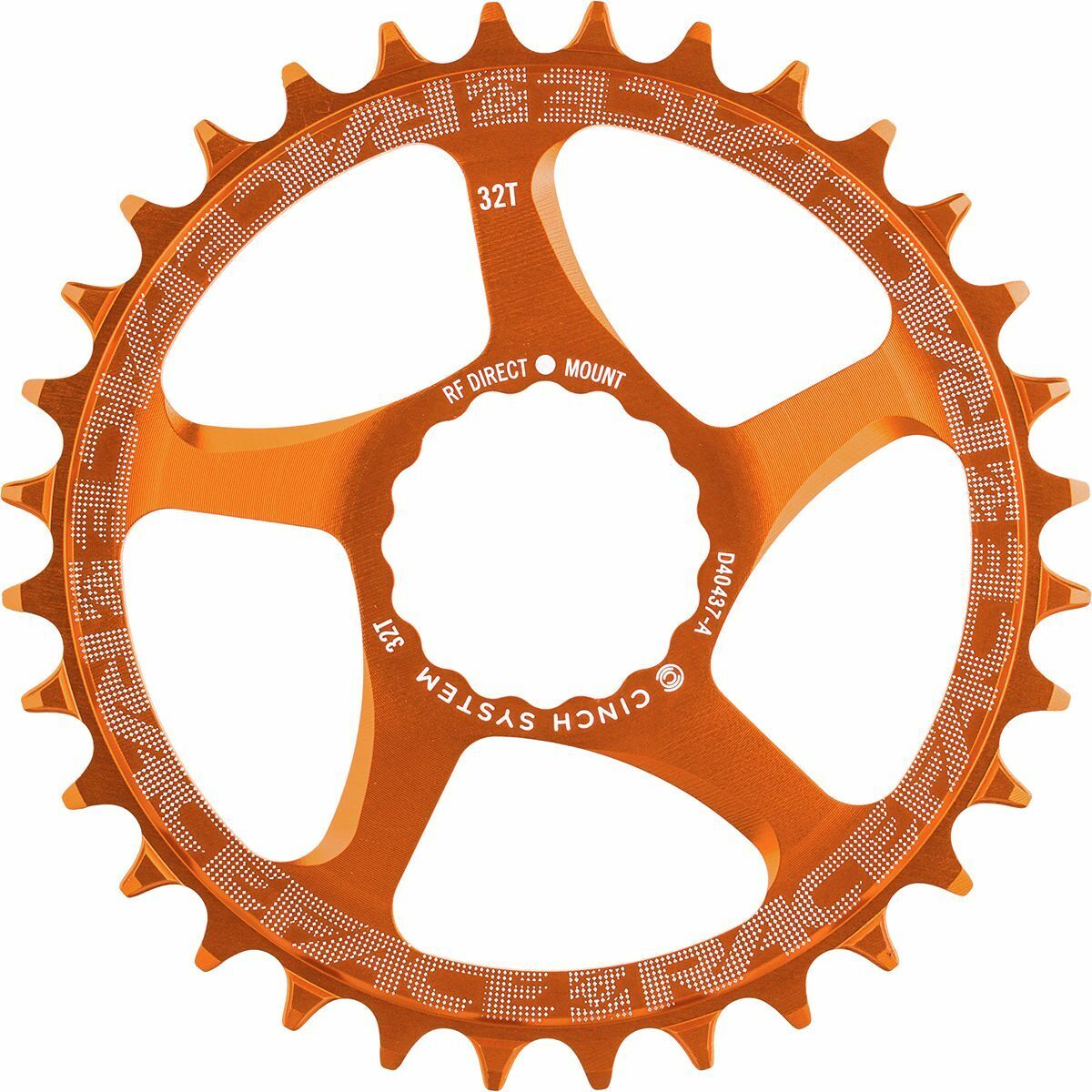 Race Face Cinch Direct Mount Narrow-Wide Chainring - Direct Mount - Race Face - Easton Cinch - 6-0mm Super Boost Flip - Round - 32T - 9-12 Speed - Alloy