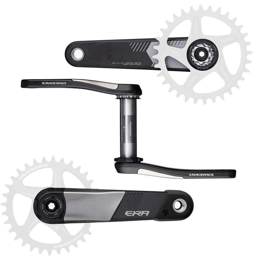 Race Face Era Cinch Crank Arms - 30mm - 68-73mm - Easton Cinch Direct Mount - No Spider - No Chainring - Carbon - Stealth - 175mm