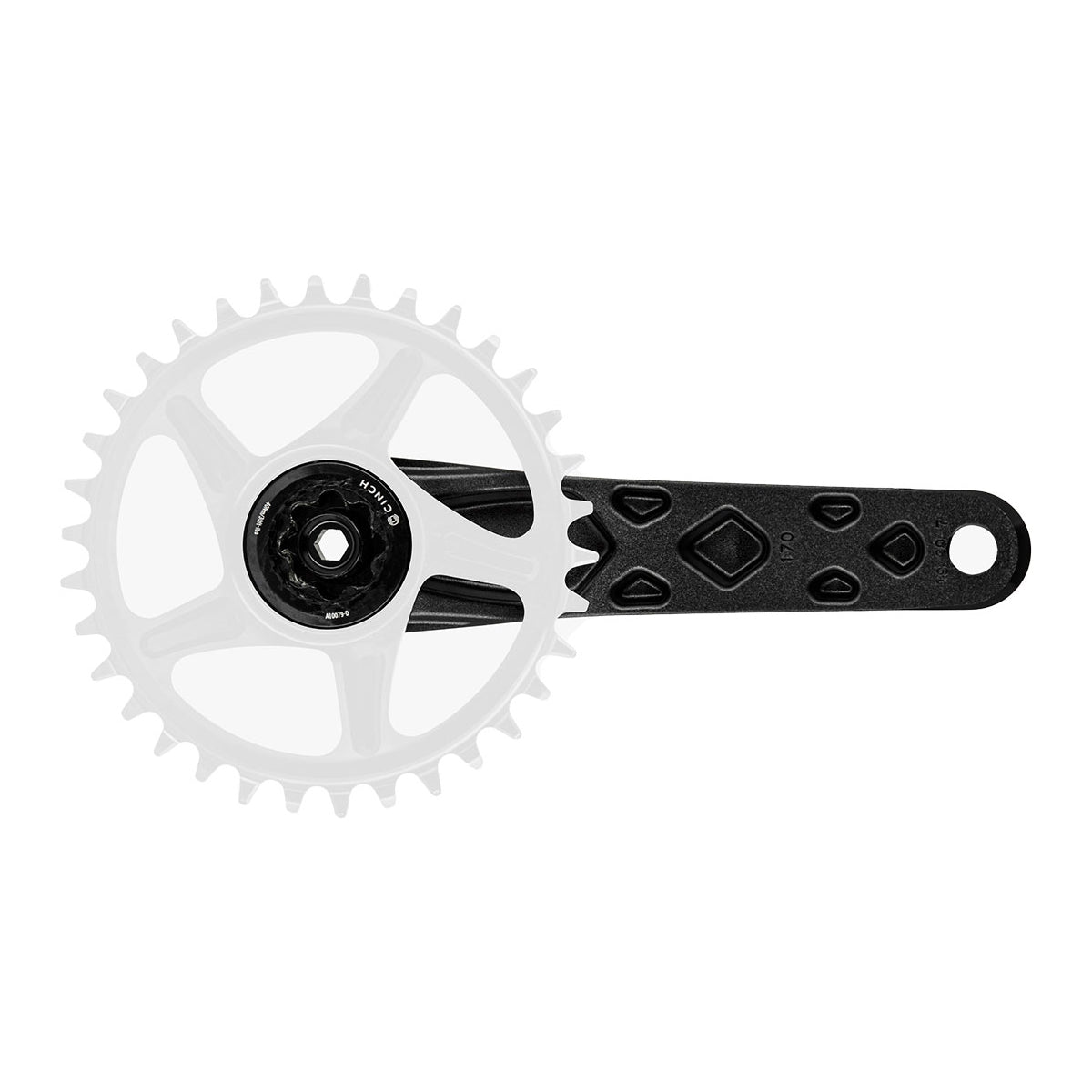 Race Face Turbine Cinch 30mm Axle Crank Arms - 30mm - Race Face - Easton Cinch Direct Mount - No Spider - No Chainring - Black - 170mm - 68-73mm