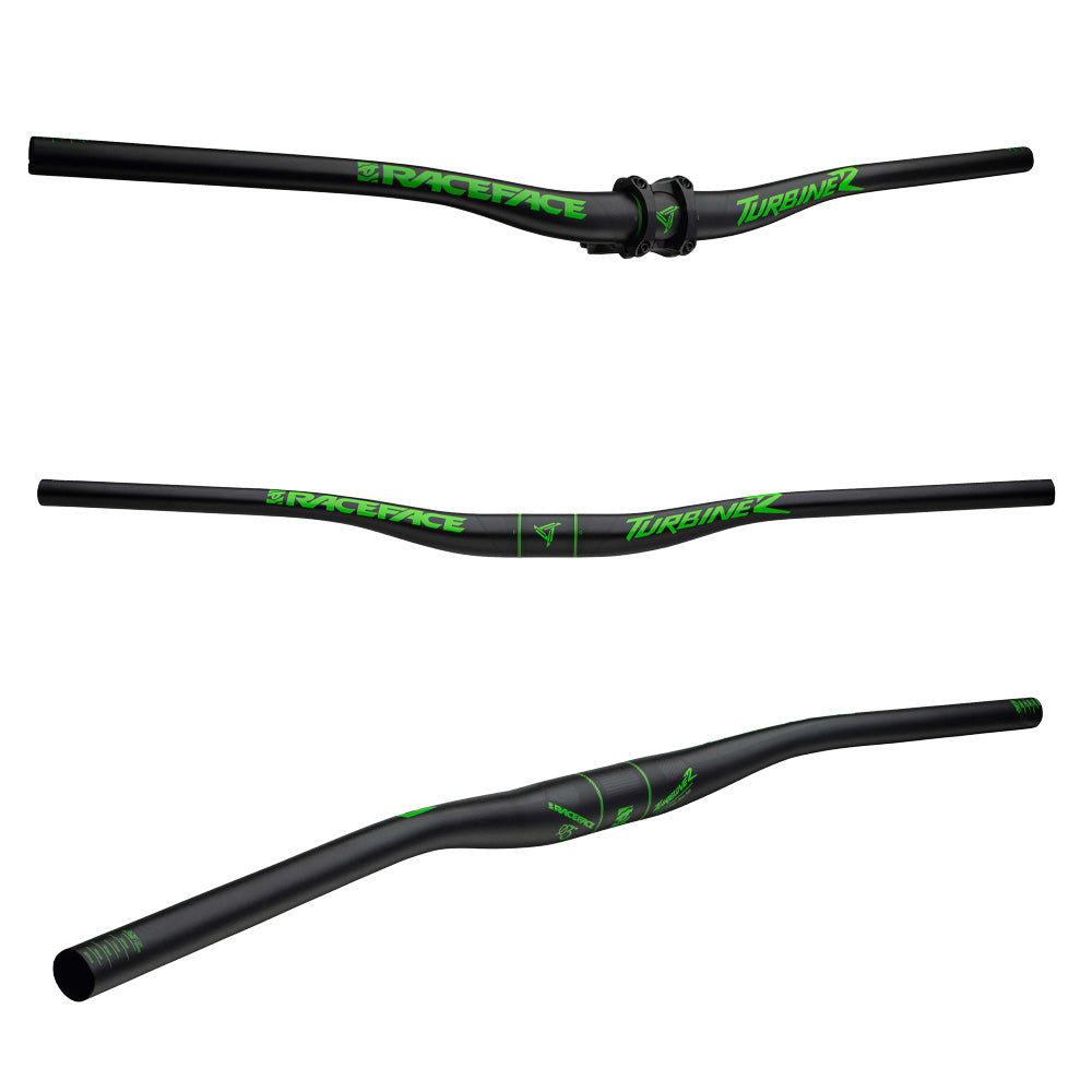 Race Face Turbine R 35 Alloy Bars - Green - 35 - 20 Rise - 800