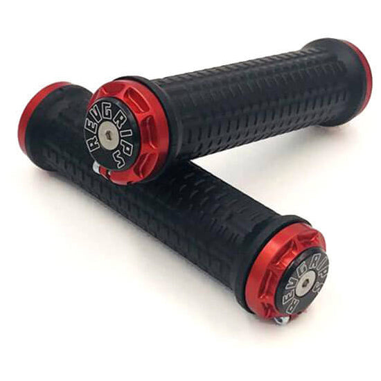 RevGrips Pro Series Grips - Black With Red Clamps - M