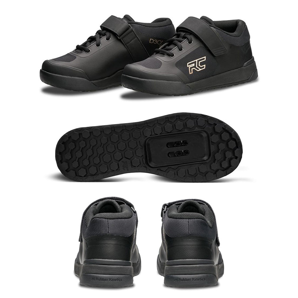 Ride Concepts Traverse Women's Clipless Shoes - US 6.0 - Black - Gold