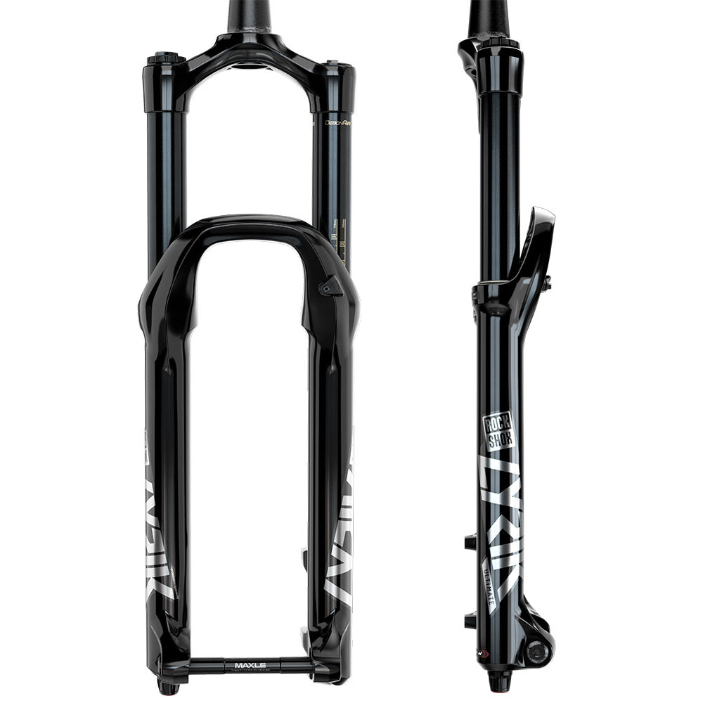 Rockshox Lyrik Ultimate Charger 2.1 RC2 Debonair C3 Fork - Gloss Black - 15x110mm Boost - Maxle Stealth - 46mm - 150mm - 2021 - Tapered 1 1-8-1.5 Inch - 27.5 Inch