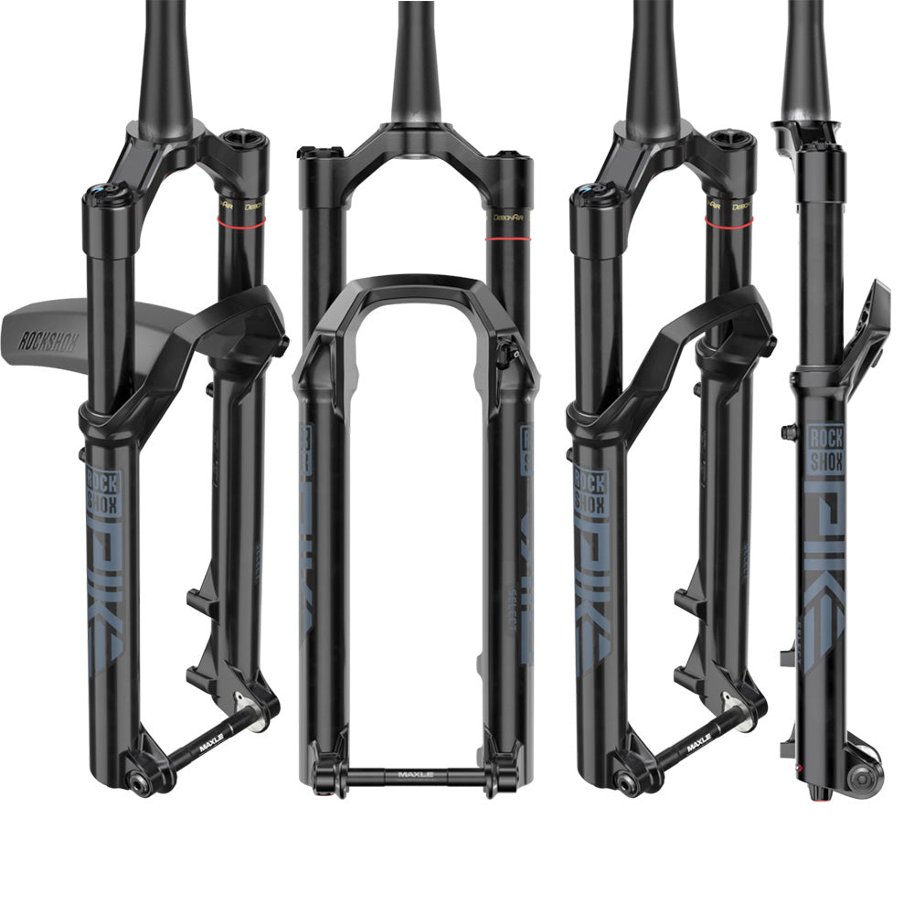 Rockshox Pike Select Charger RC Debonair+ C1 Fork - 27.5 Inch - 140mm - 15x110mm Boost - 44mm - Maxle Stealth - 2023 - Tapered 1 1-8-1.5 Inch - Gloss Black