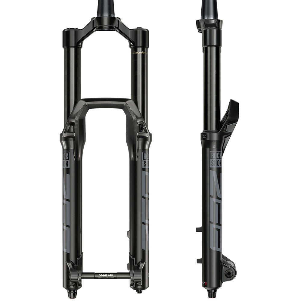 Rockshox Zeb Charger R Debonair A1 Fork - Gloss Black - 15x110mm Boost - Maxle Stealth - 44mm - 180mm - 2021 - Tapered 1 1-8-1.5 Inch - 29 Inch