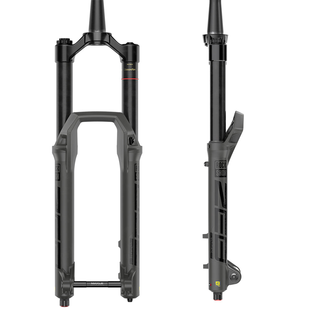 Rockshox Zeb Ultimate Charger 3 RC2 Debonair+ A2 Fork - Grey - 15x110mm Boost - Maxle Stealth - 44mm - 190mm - 2023 - Tapered 1 1-8-1.5 Inch - 27.5 Inch