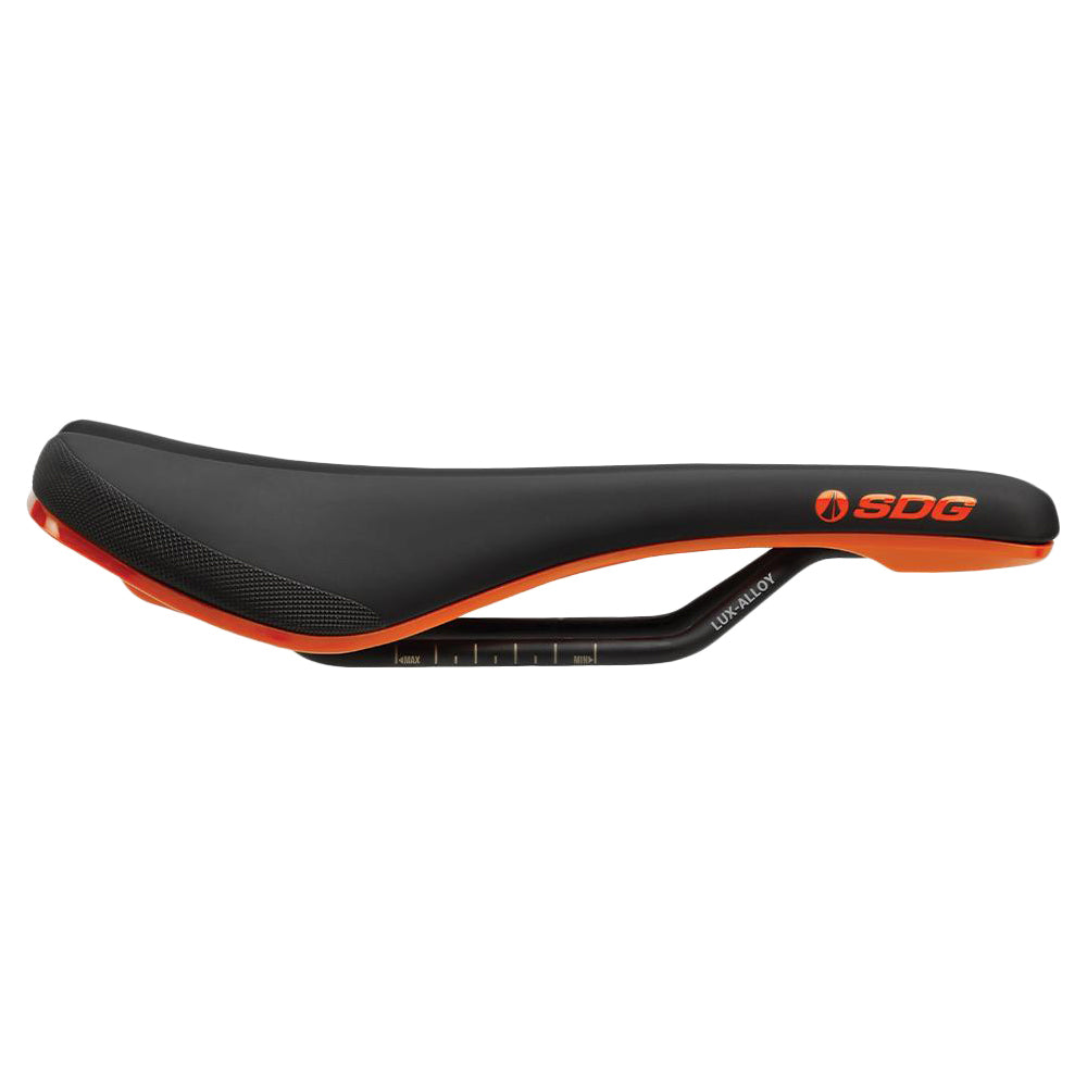 SDG Bel-Air Saddle Orange Lux-Alloy Rails1