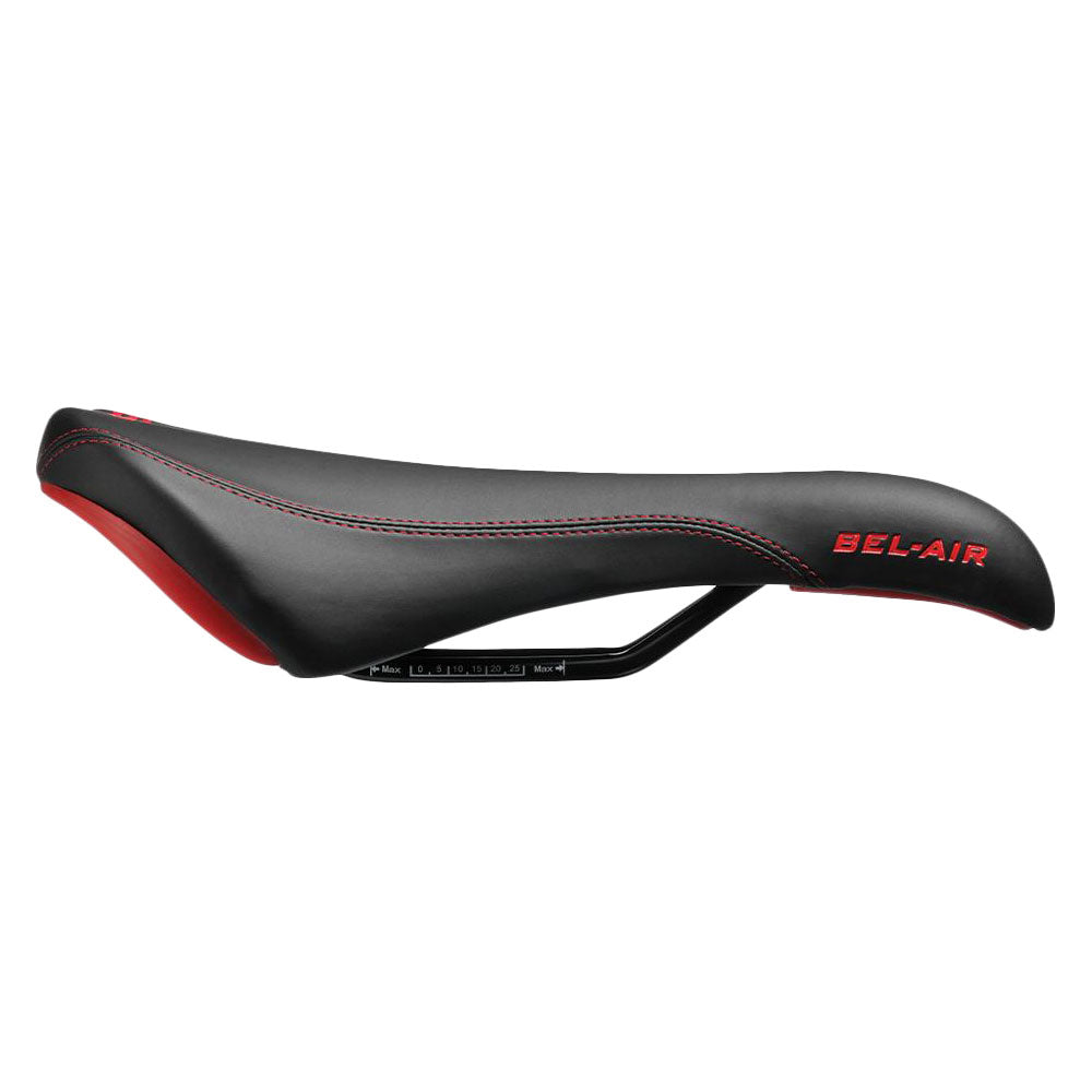 SDG Bel-Air Saddle - Black - Red - Sport - Steel Rails