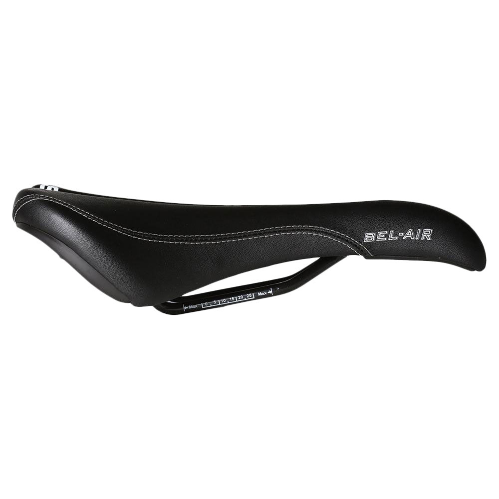 SDG Bel-Air Saddle - Black - White - Sport - Steel Rails