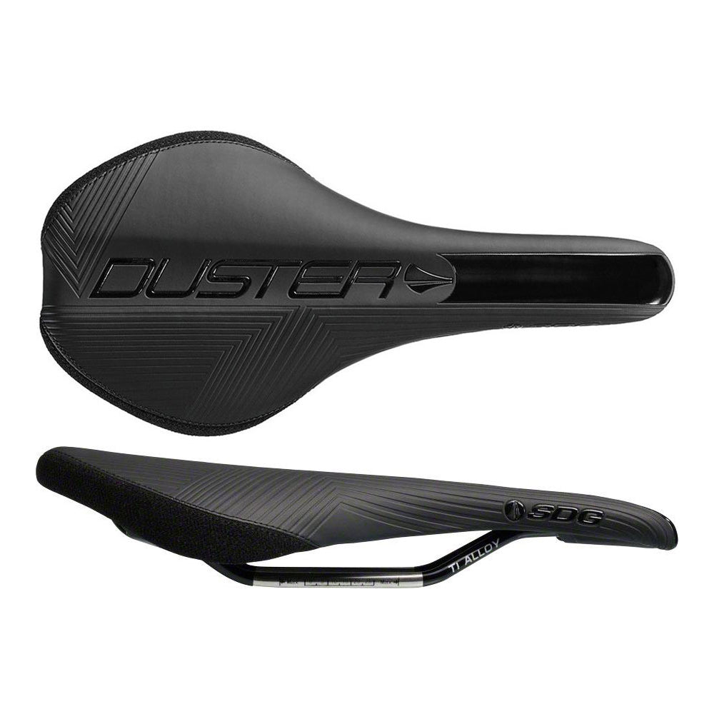 SDG Duster MTN Saddle - Perforated Black - Black - Performance - Ti-Alloy Rails