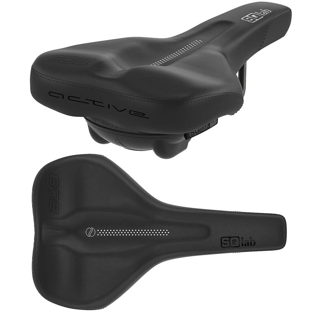 SQLab 602 Ergolux Active 2.0 Saddle - Black - Cr-Mo Rails - 150mm Wide