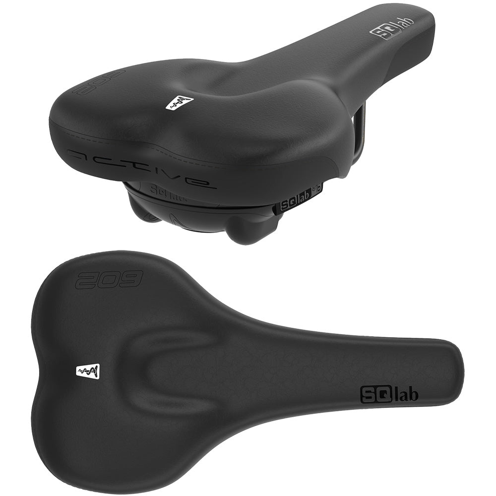 SQLab 610 M-D Active Saddle - Black - Cr-Mo Rails - 140mm Wide