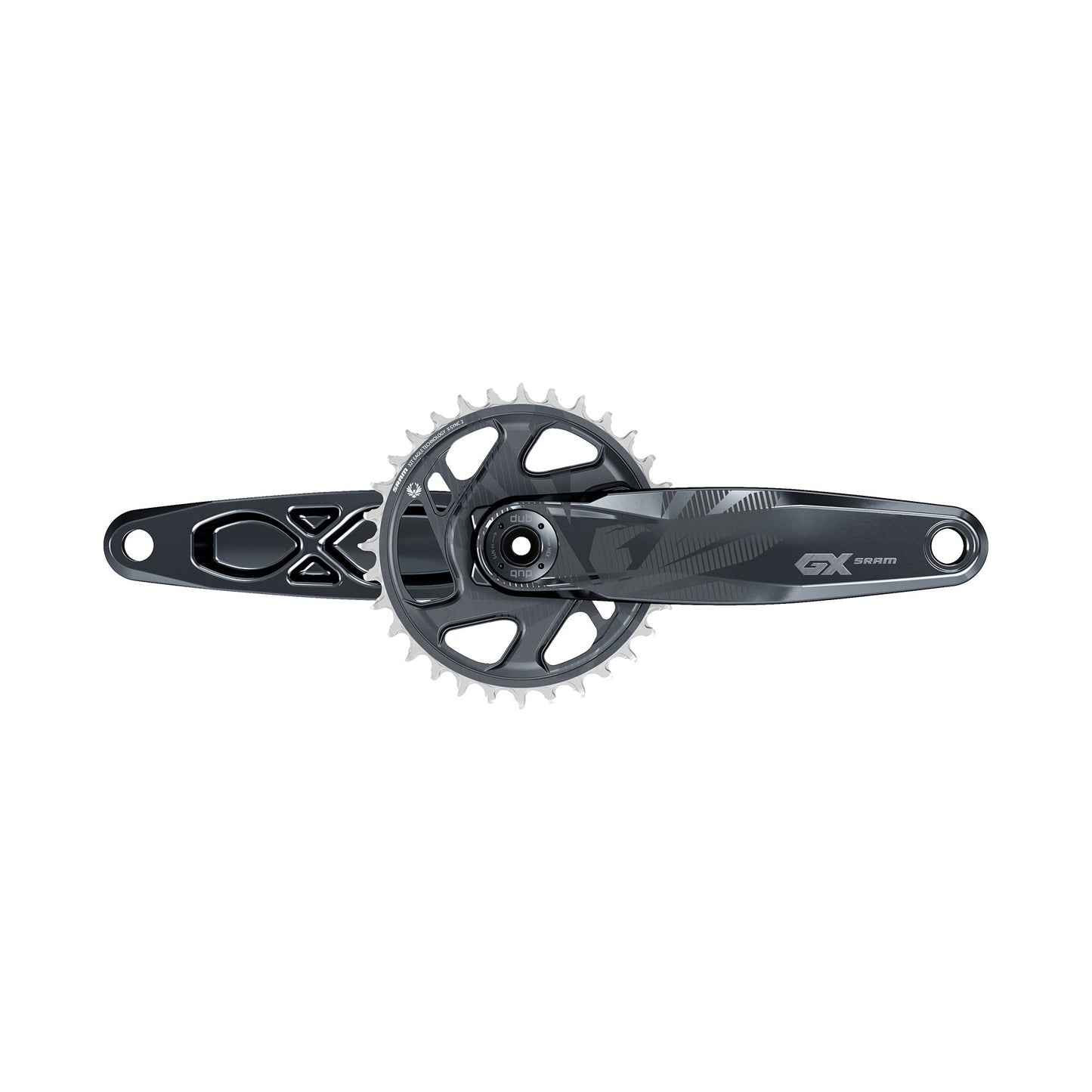 SRAM GX Eagle DUB Crankset - 28.99mm DUB - SRAM Direct Mount - X-Sync 2 Direct Mount - 6mm Non Boost - Lunar Grey - 170mm - 68-73mm - 32T