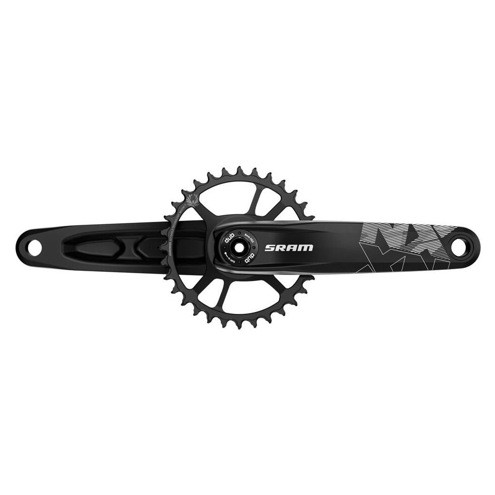 SRAM NX Eagle DUB Crankset - 28.99mm DUB - SRAM Direct Mount - X-Sync 2 Direct Mount - Steel - 6mm Non Boost - Black - 165mm - 68-73mm - 32T