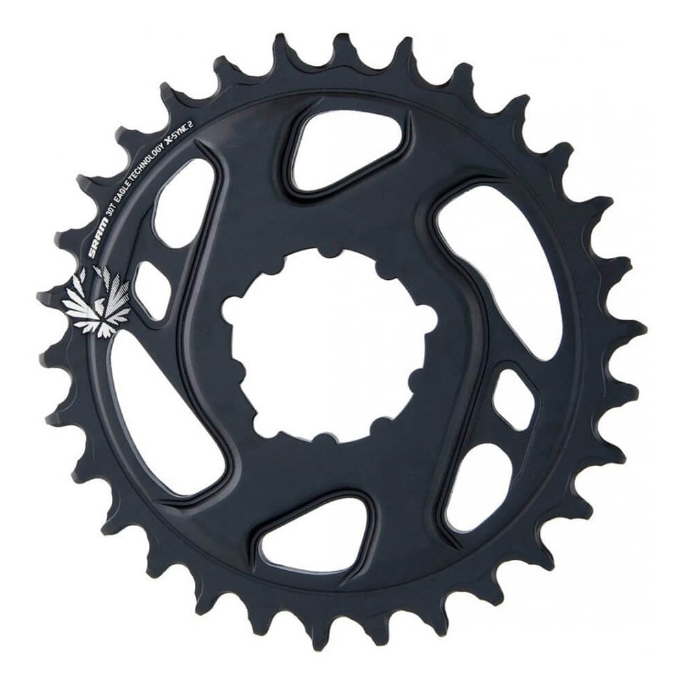 SRAM X-SYNC 2 12 Speed Cold Forged Direct Mount Chainring - SRAM Direct Mount - 6mm Non Boost - Round - Black - 30T