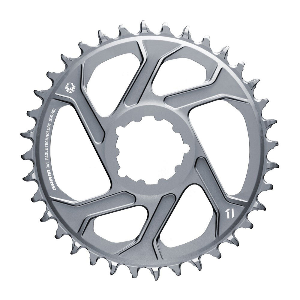SRAM X-SYNC 2 12 Speed Direct Mount Chainring - SRAM Direct Mount - 3mm Boost - Round - Polar Grey - 32T